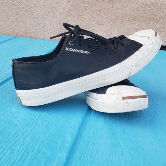 RARE Converse Jack Purcell leather cross-stitch - Picture 5 of 8